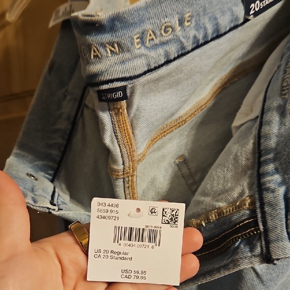 American Eagle Outfitters Light Blue Wide Leg Jeans - Picture 4 of 6